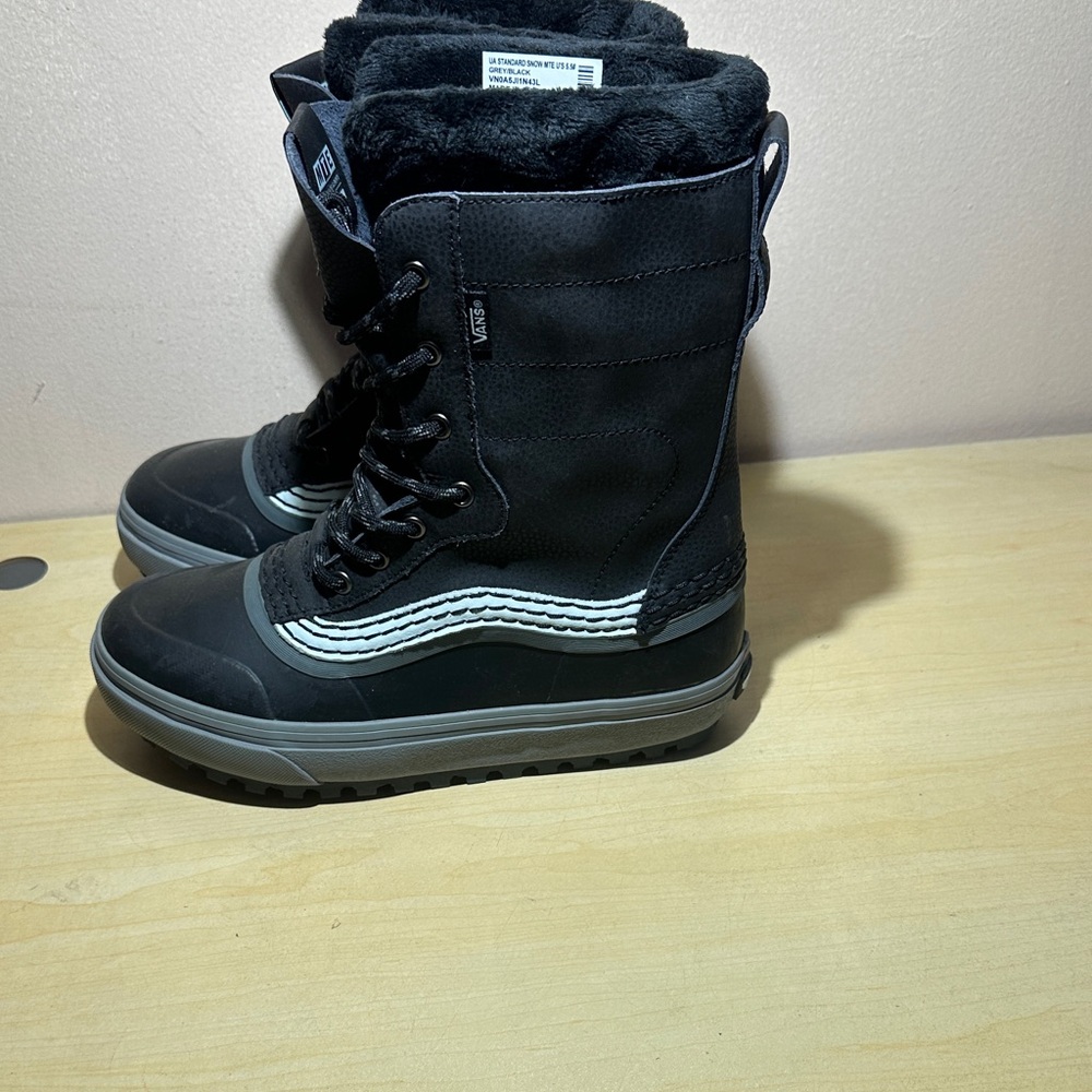 Vans Black and Gray Snow Boots